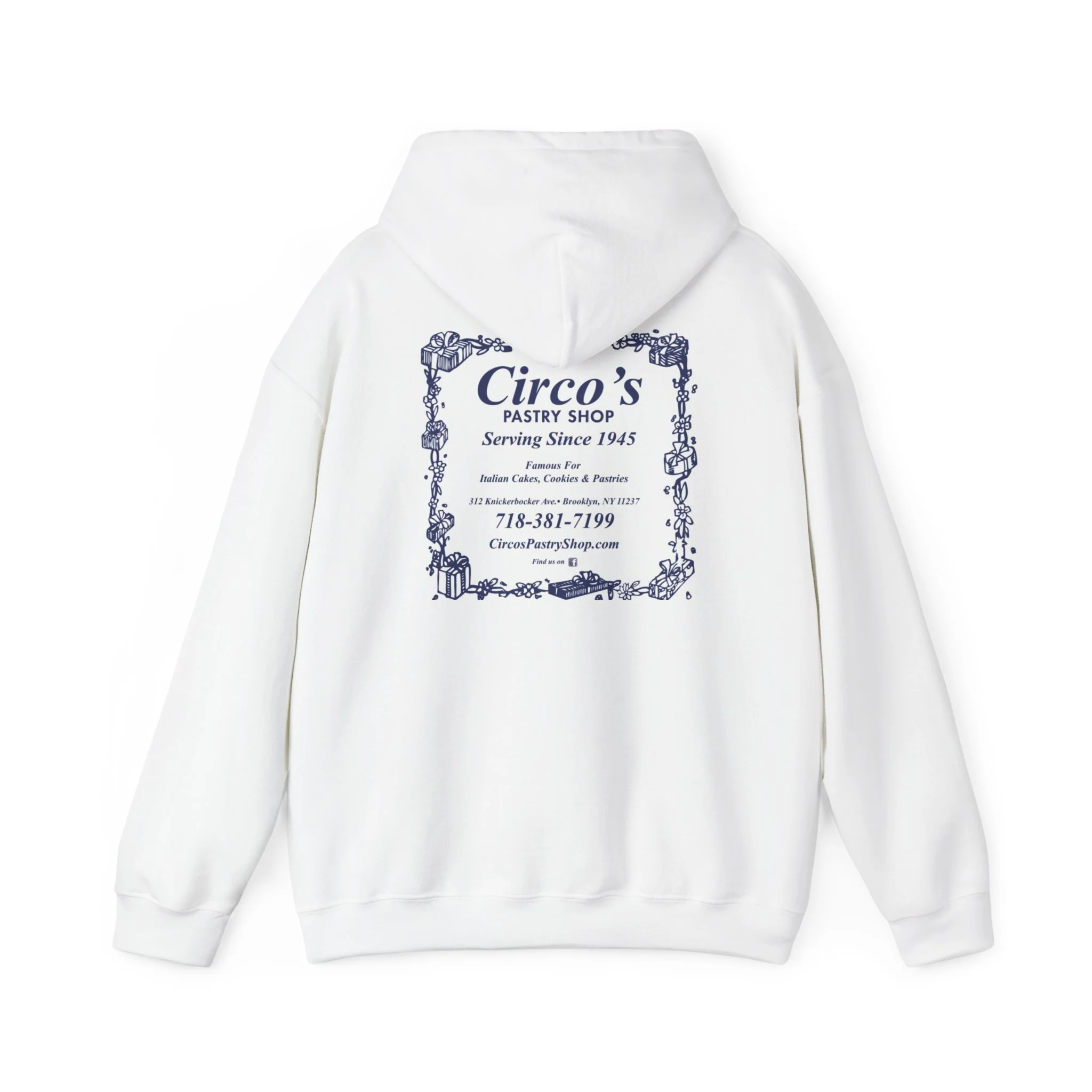 Circo’s Pastry Shop Hoodie — Vintage Bakery Logo Hoodie (Serving Since 1945) - Image 2