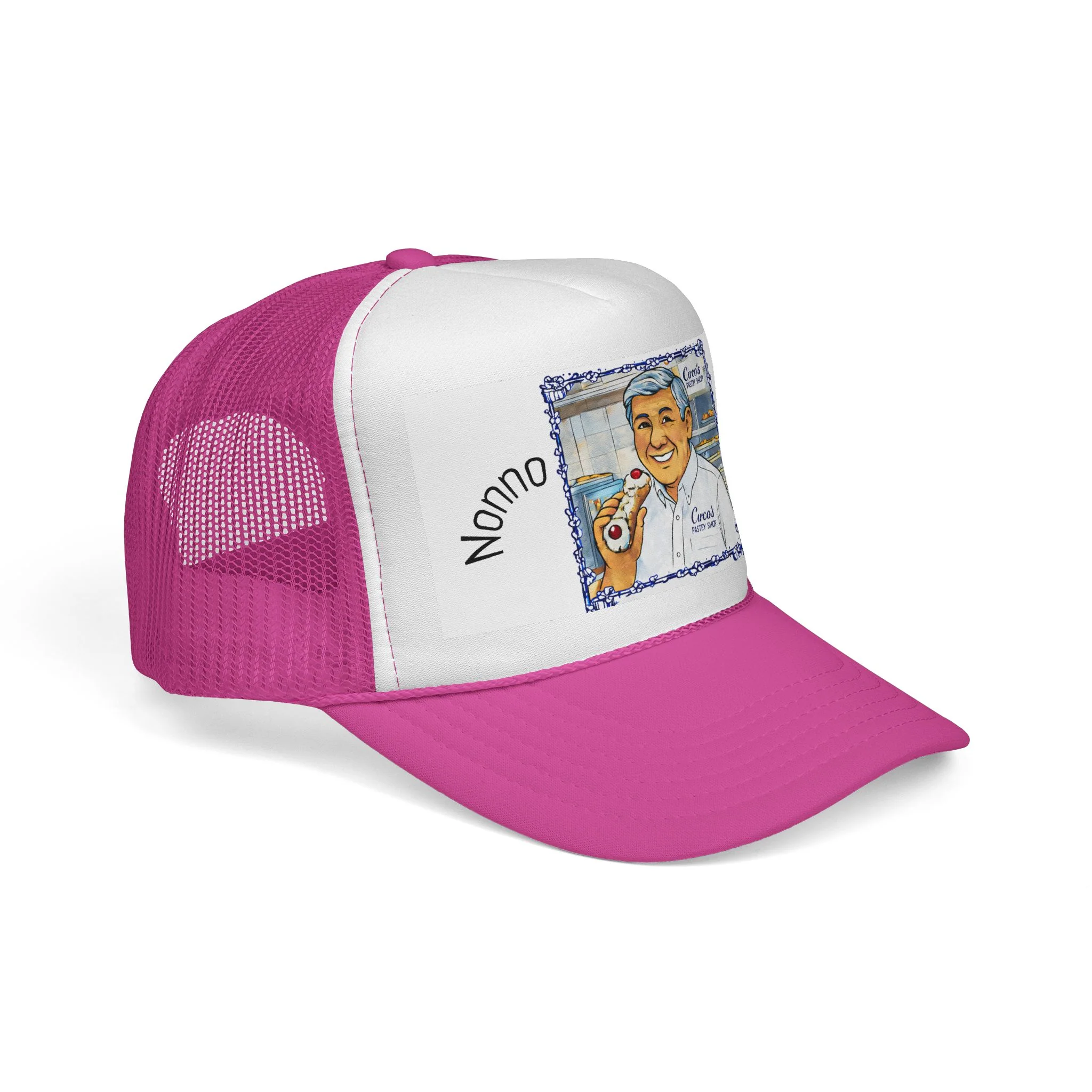 Trucker Cap — 'Nonno Nino' Italian Grandfather Portrait Hat - Image 18